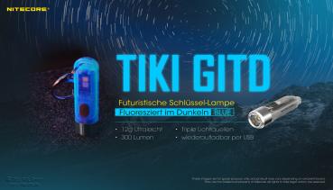 NITECORE TIKI GTID GLOW IN THE DARK BLUE